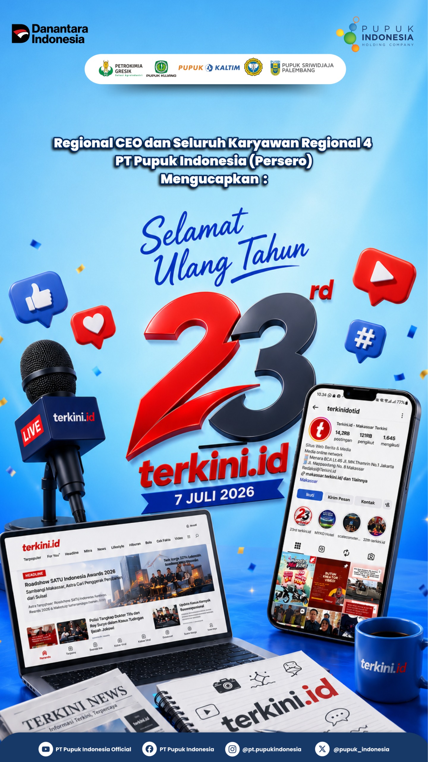 Iklan Ucapan HUT MT Pupuk Indonesia